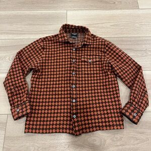 Todd Snyder Argyle Button Down Shirt Cotton Wool Blend Size L